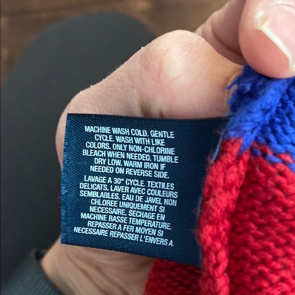 Polo by Ralph Lauren Red and Blue Striped Sweater - Picture 5 of 6